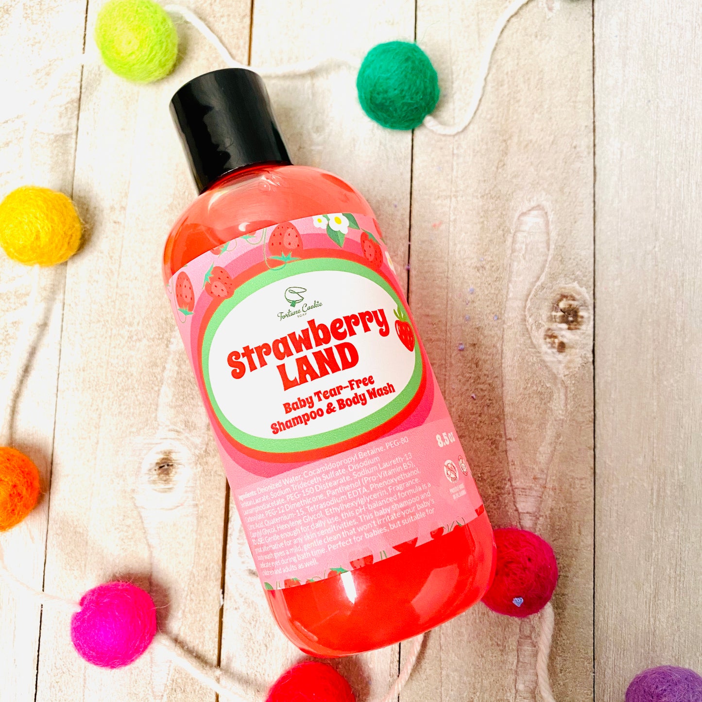 STRAWBERRY LAND Baby Tear-Free Shampoo & Body Wash